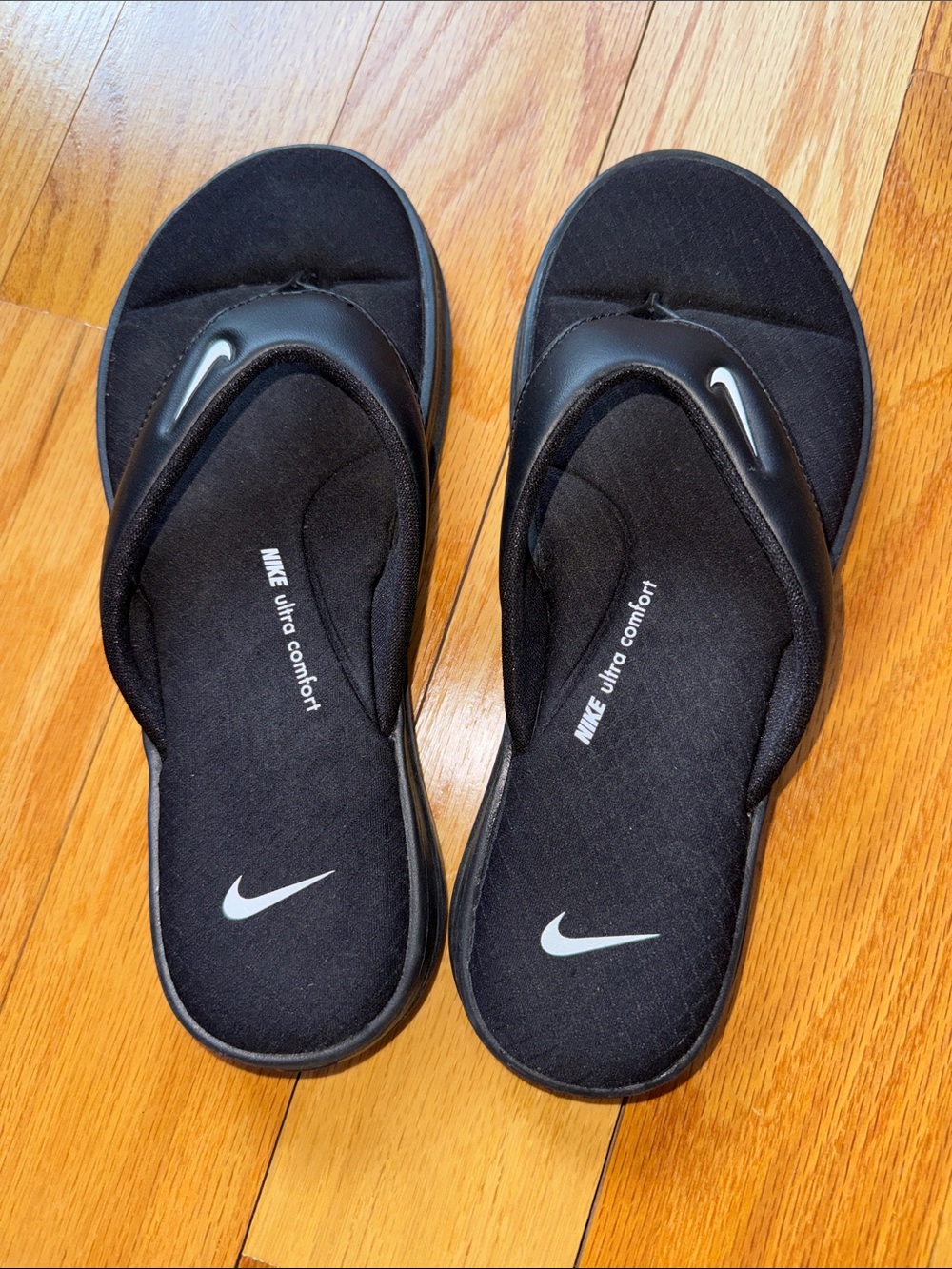 Nike Ultra Comfort Black Padded Thong Sandals